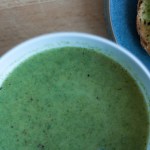 Broccoli, Arugula, and Goat's Cheese Soup