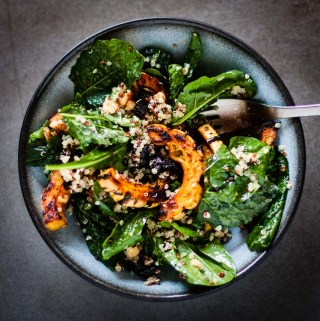 Roasted Squash, Kale, and Prune Salad